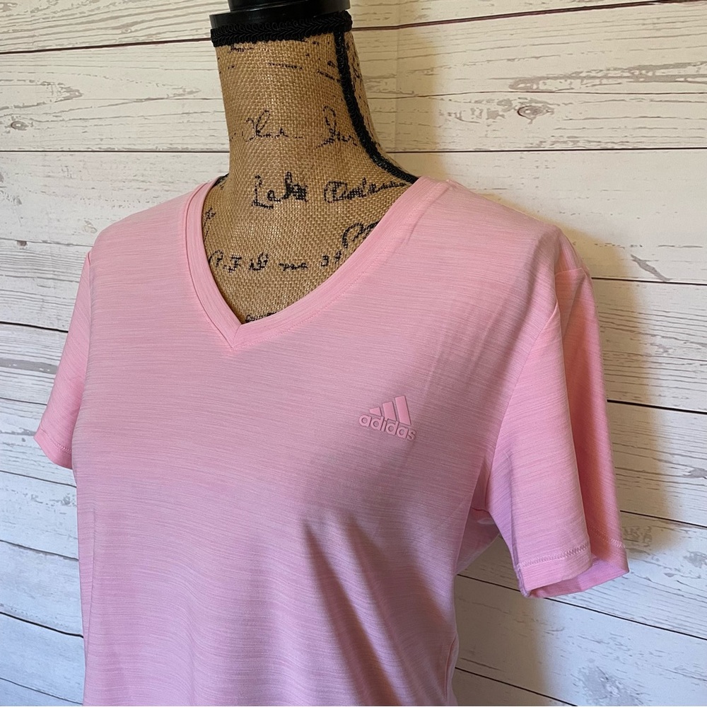 Adidas Activewear Climalite V-neck T-shirt - Size Lg